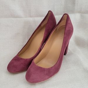 J Crew Suede block heels